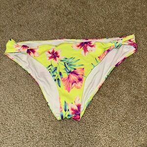 PINK Victoria's Secret Neon Floral Bikini Bottom